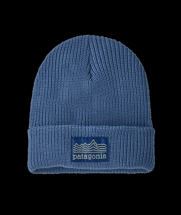 Patagonia Kids Logo Beanie - Strata Stencil: Barnacle Blue